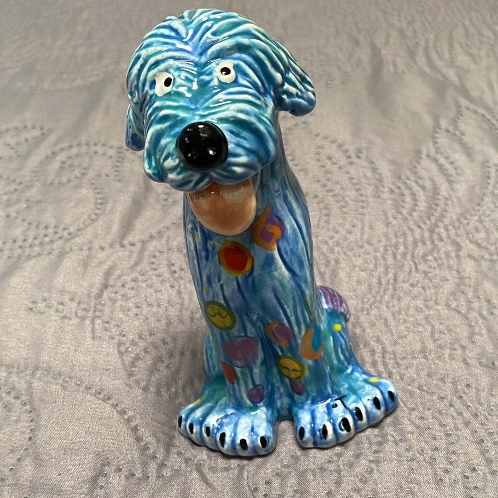 Vintage Dottie Dracos Ganz Porcelain Ceramic Sheepdog Figurine.